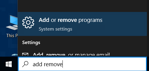 Add or remove program image